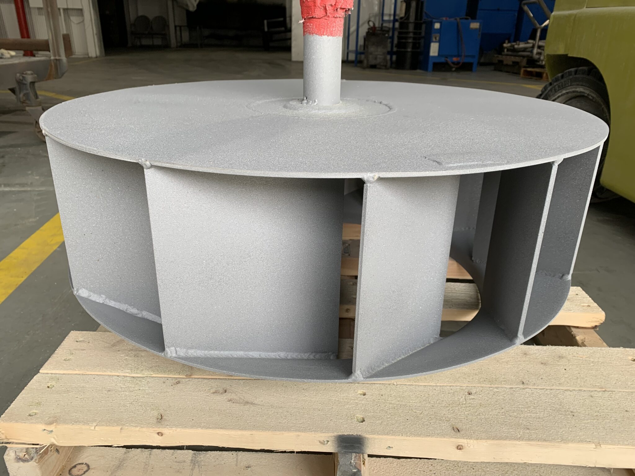 industrial fan renovation Sandblasting with Fine Glass ARC